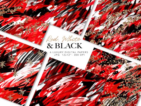 Red and Black Digital Paper Design