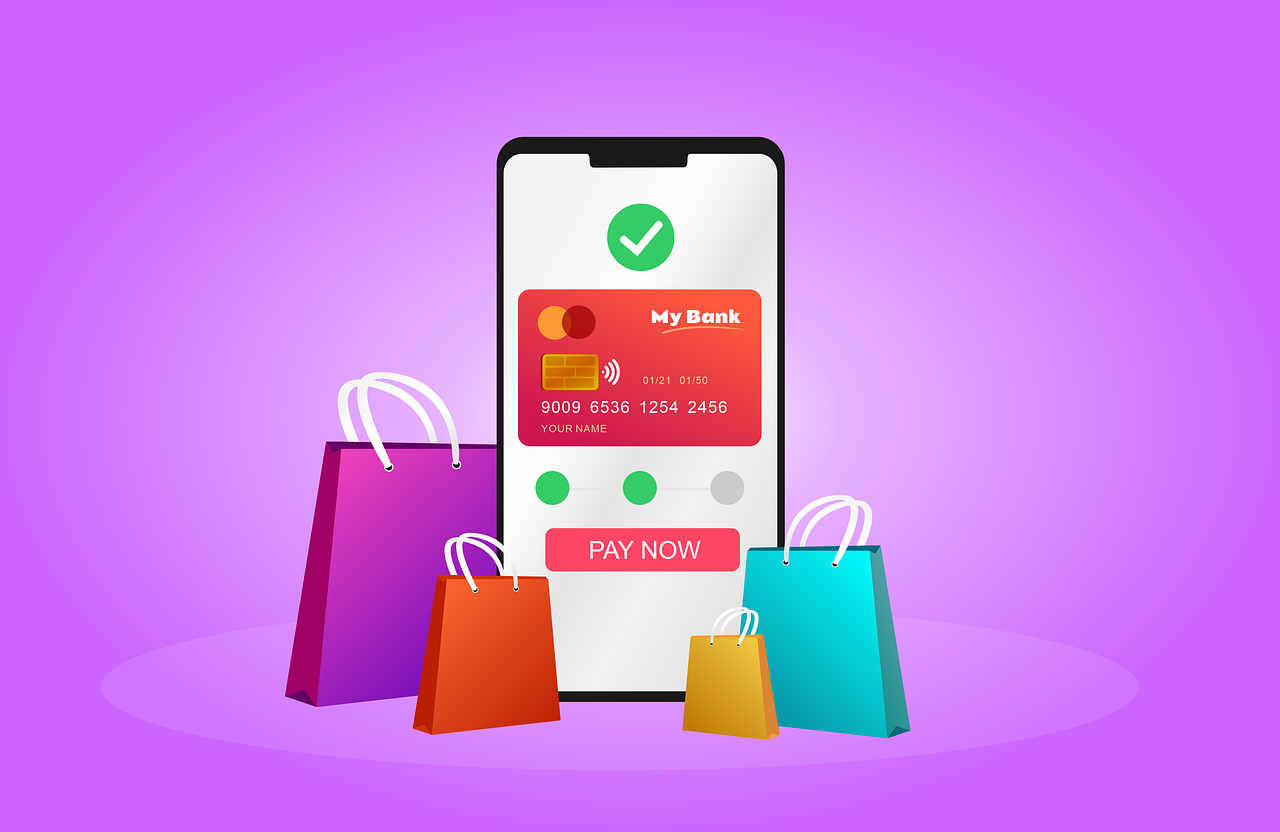 Free online shopping e-commerce payment illustration