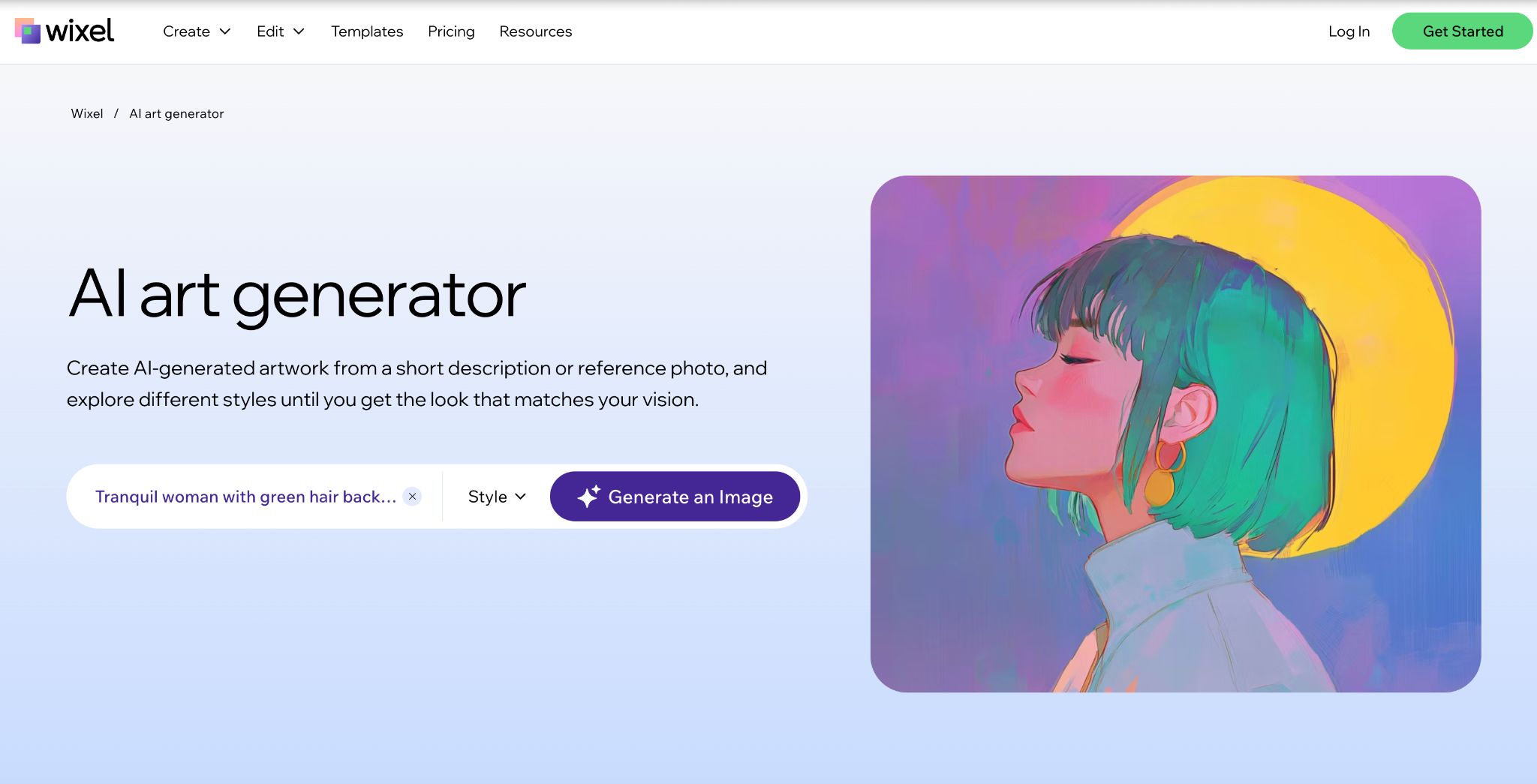 Wixel, AI art generator