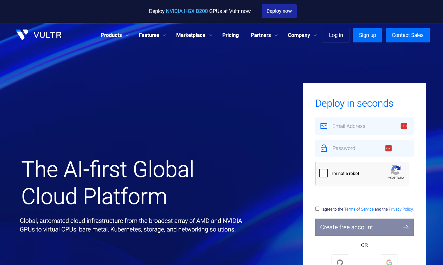 Vultr cloud hosting control panel 2026