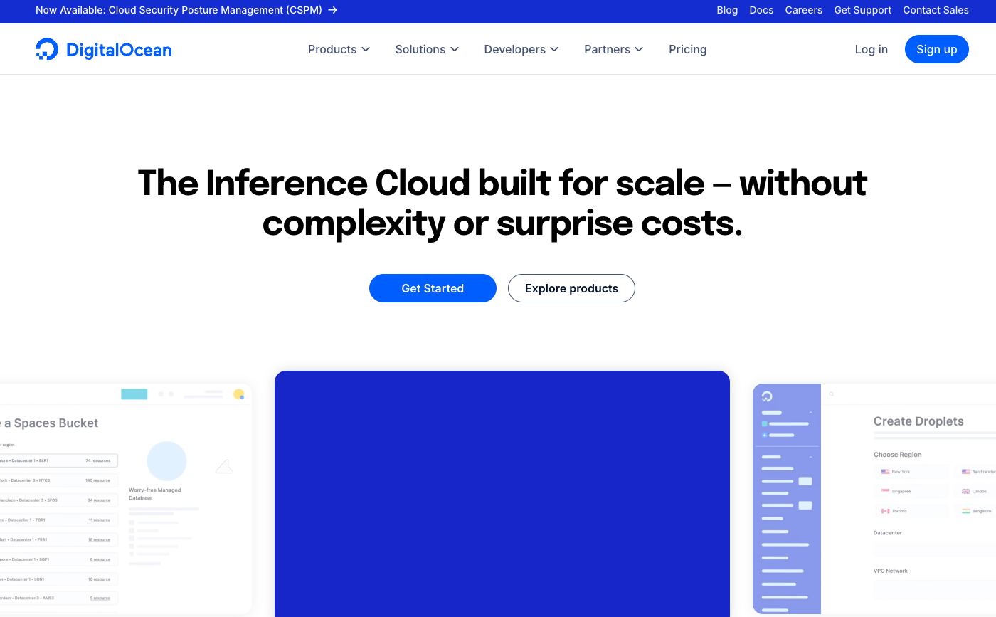 DigitalOcean control panel dashboard 2026