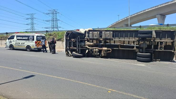 Truck and passenger vehicle involved in a Durham accident.