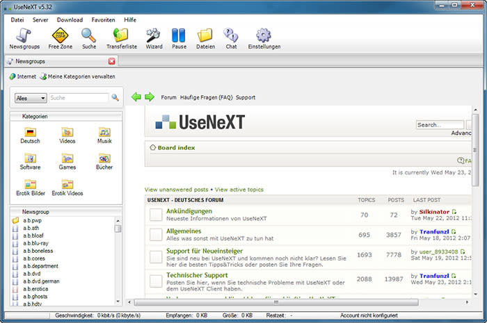 UseNeXT screenshot