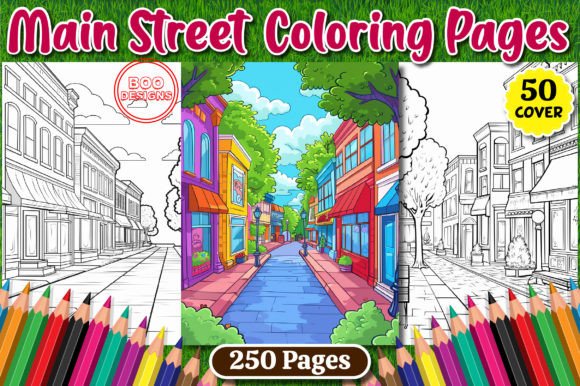 Main Street Coloring Book Cover