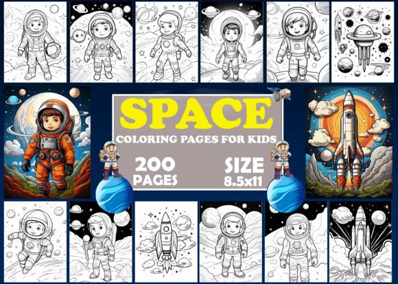 Space Coloring Book Cover