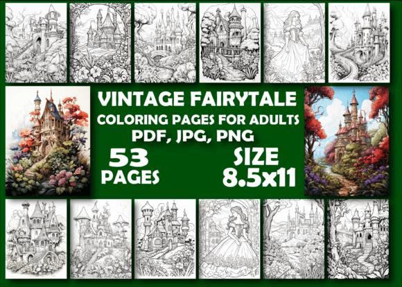 Vintage Fairytale Coloring Pages Preview