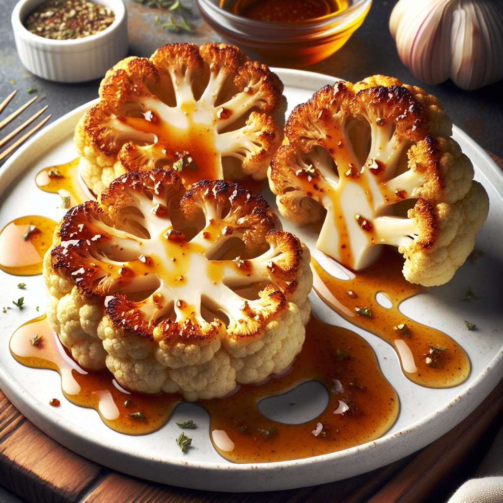 Honey-Mustard Glazed Cauliflower Steaks