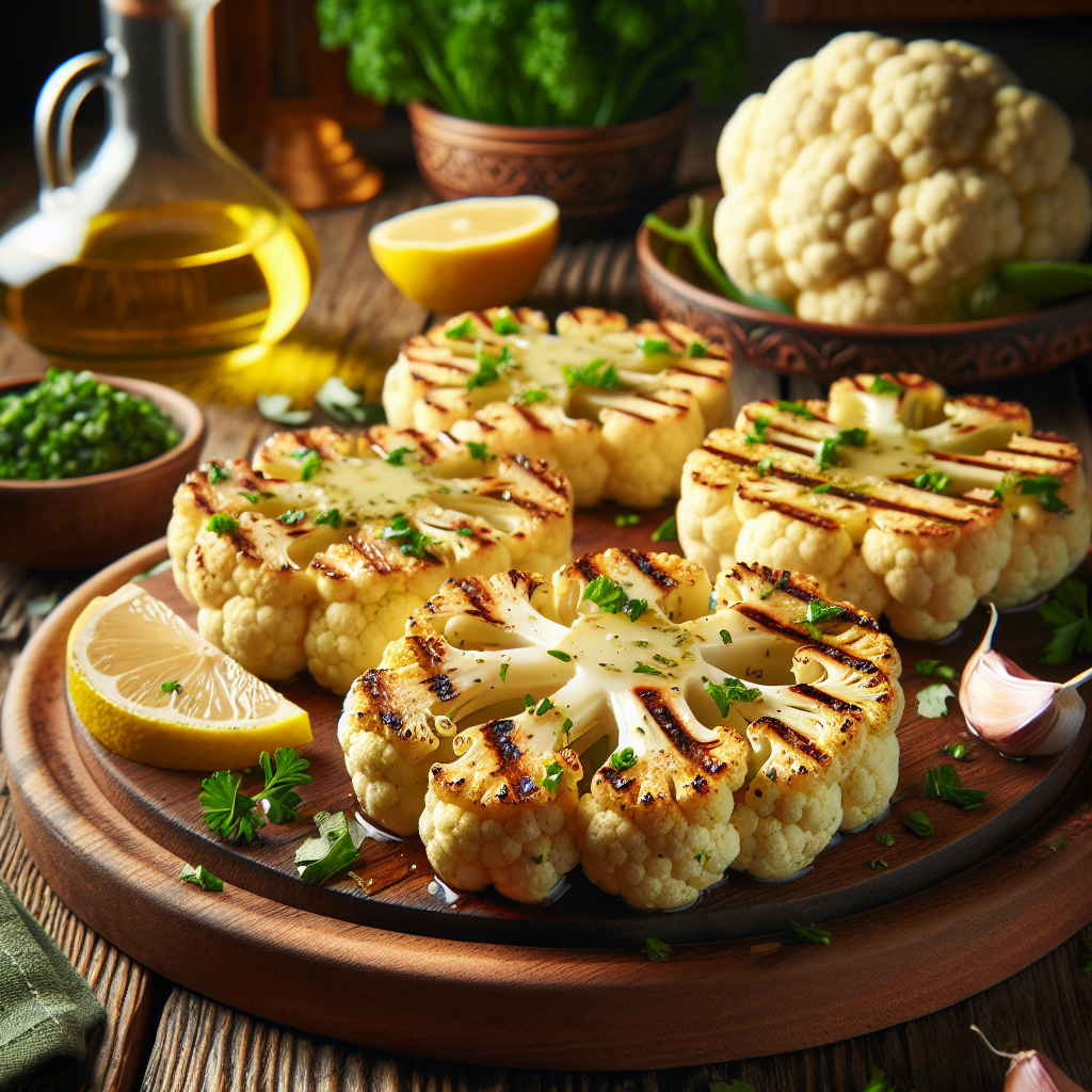Garlic Herb Butter Cauliflower Steaks