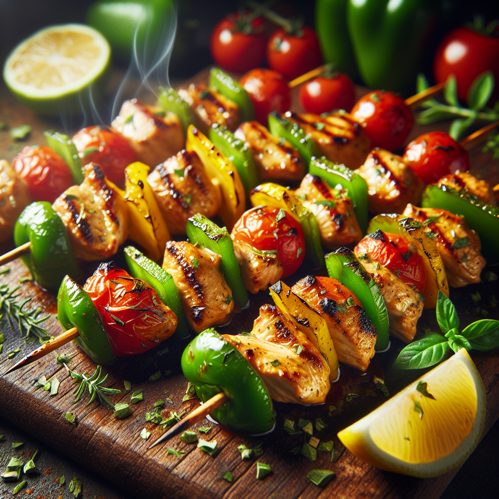 Lemon Herb Grilled Chicken Skewers