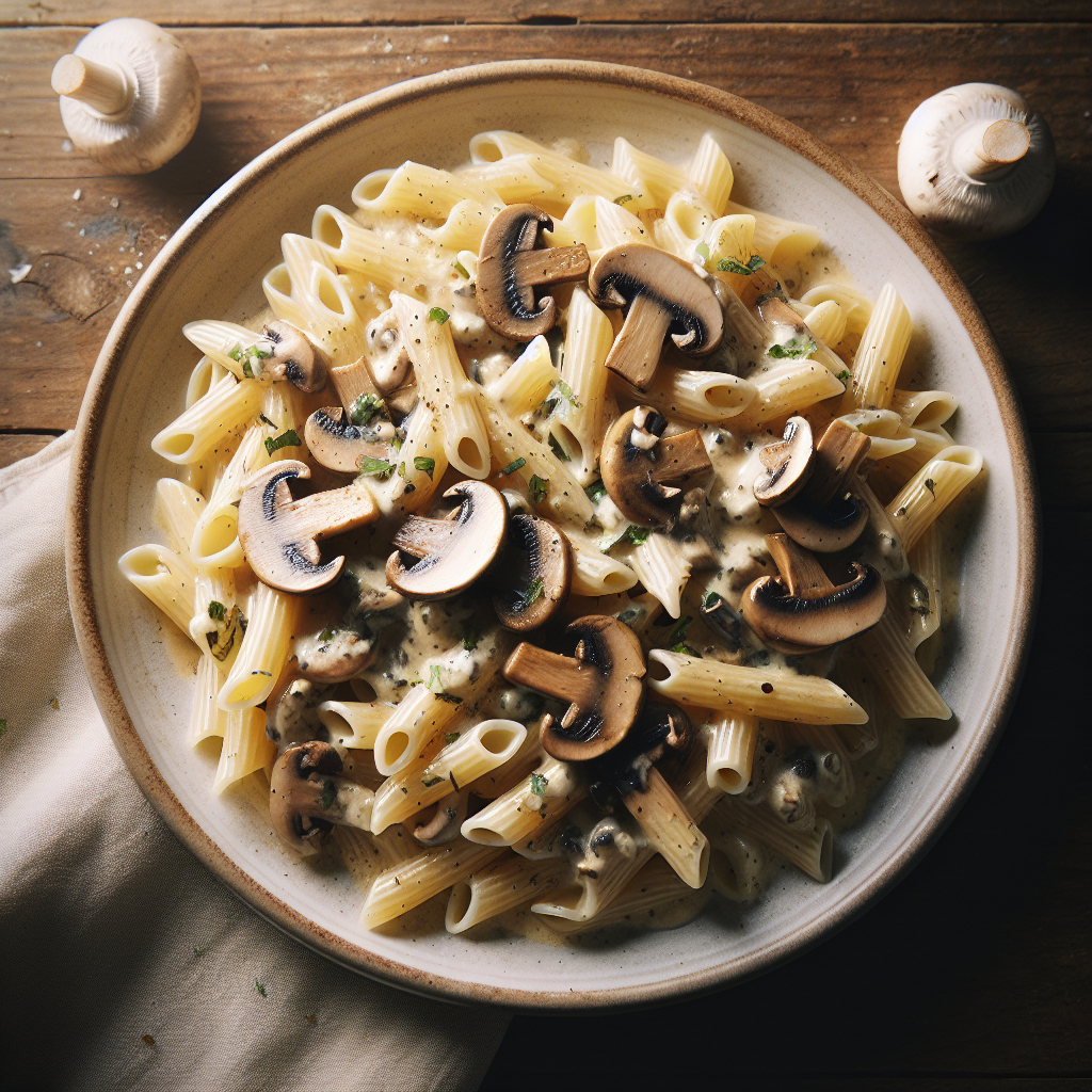 Creamy Garlic Mushroom Pasta