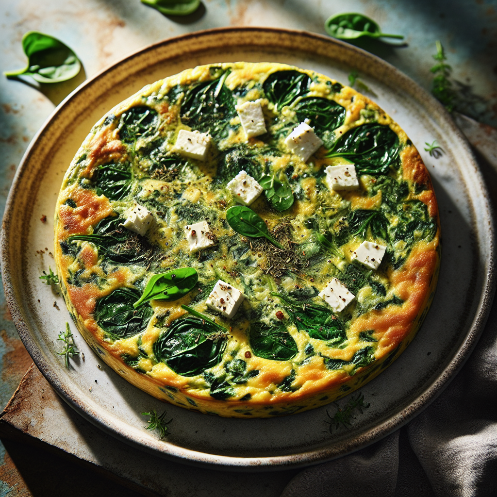 Herb-Infused Spinach and Feta Frittata