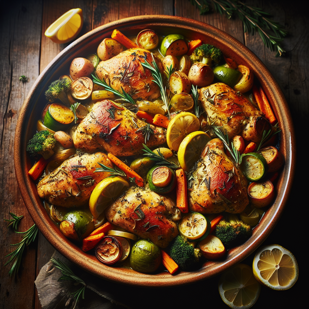 Lemon Herb Chicken & Vegetable Bake