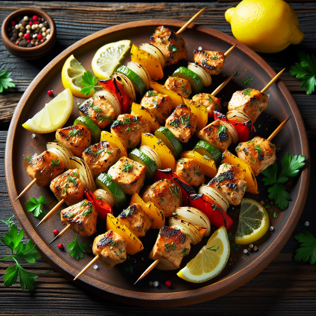 Lemon Herb Grilled Chicken Skewers