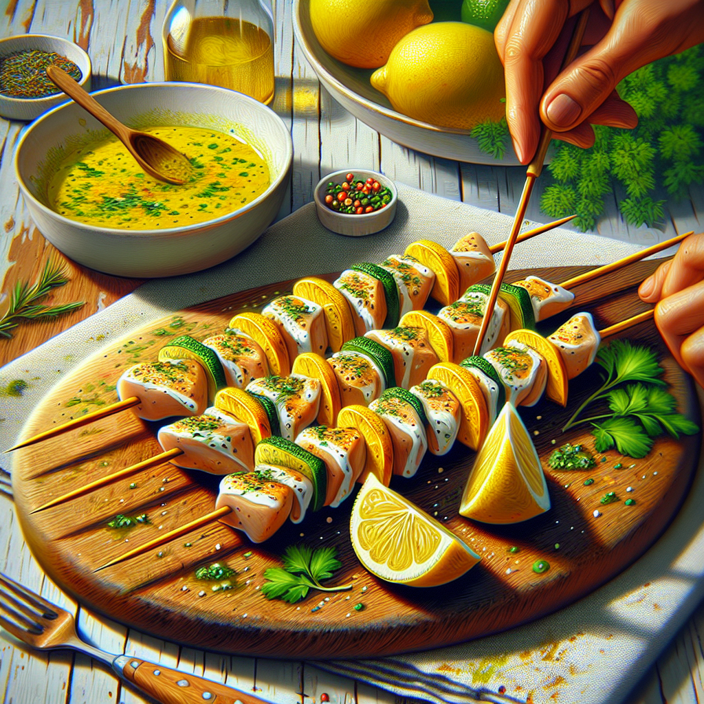 Zesty Lemon Herb Chicken Skewers