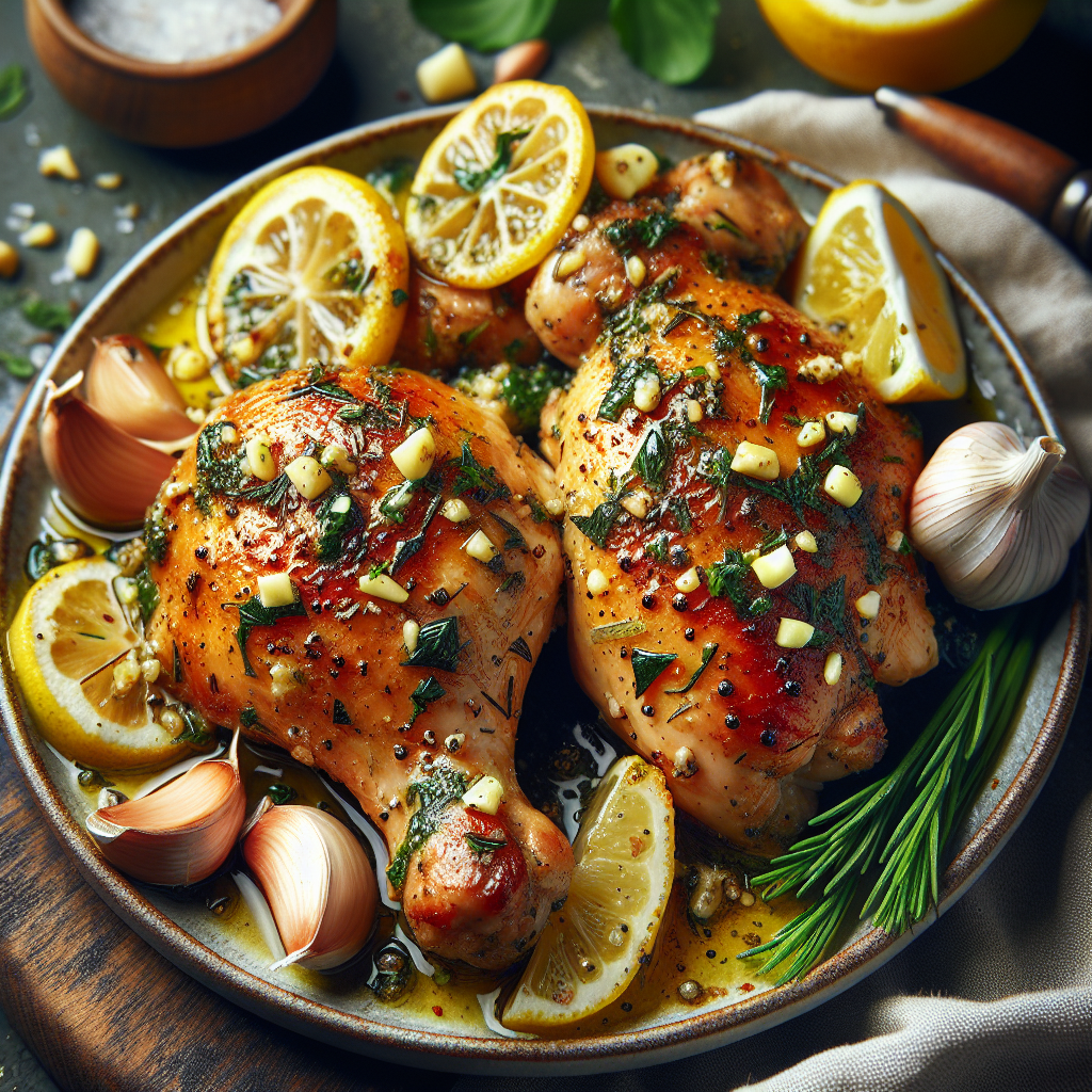 Herb-Infused Lemon Garlic Chicken Thighs