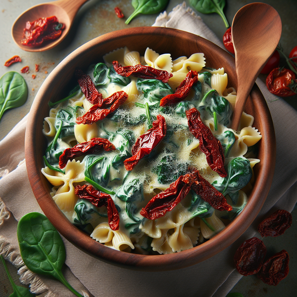 Creamy Spinach and Sun-Dried Tomato Pasta