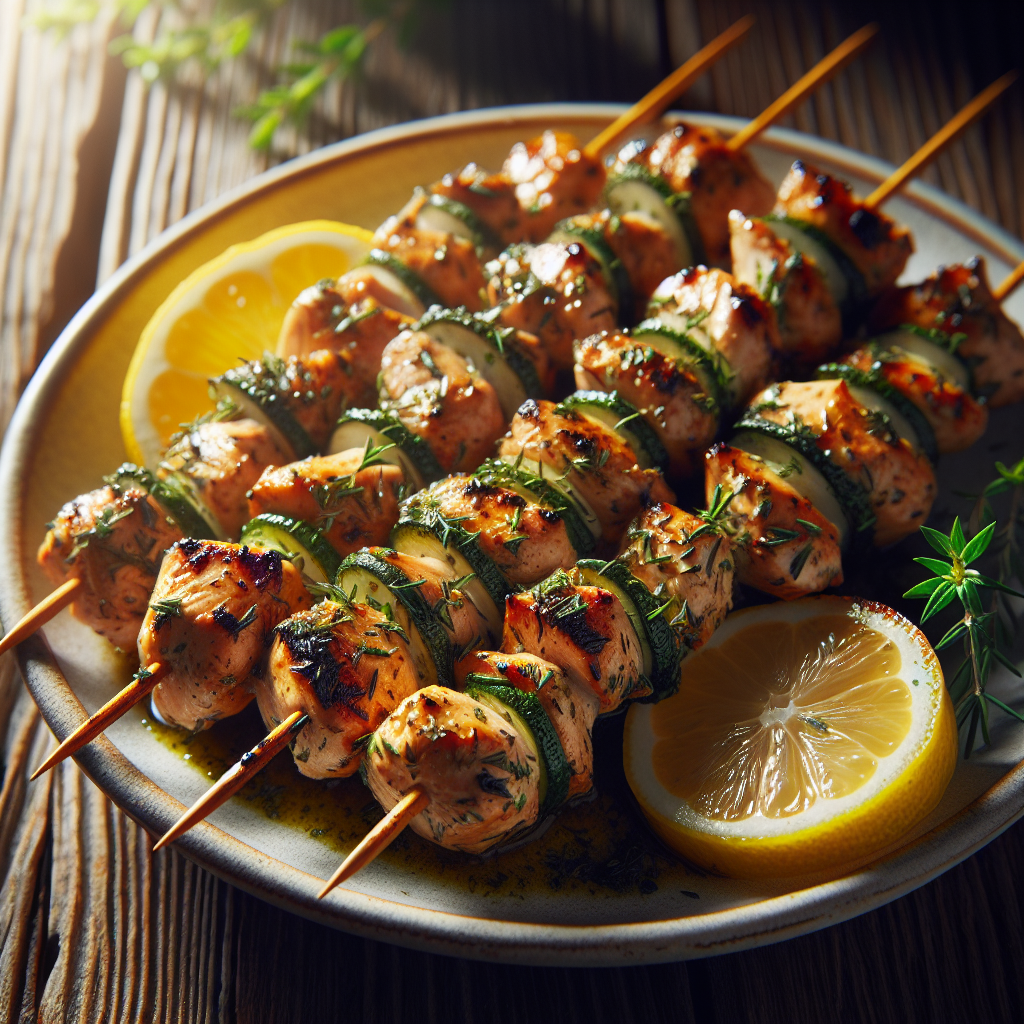 Citrus Herb Grilled Chicken Skewers