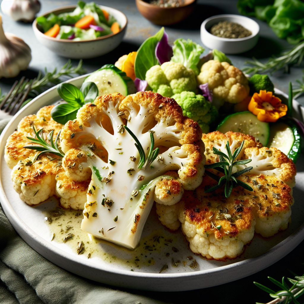 Crispy Herb-Crusted Cauliflower Steaks