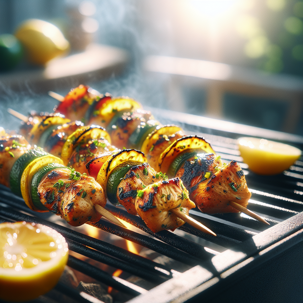 Lemon Herb Grilled Chicken Skewers