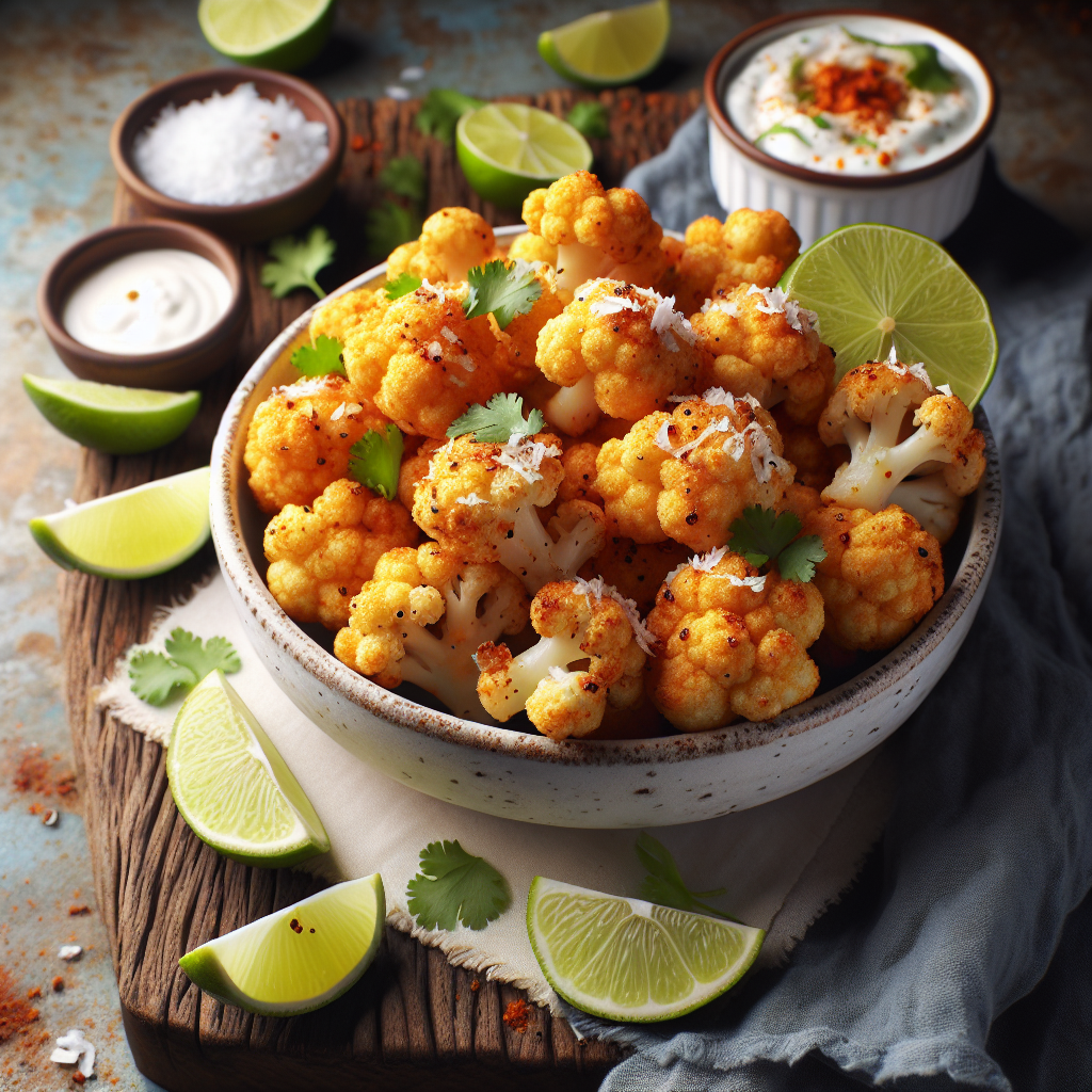 Crispy Coconut Lime Cauliflower Bites
