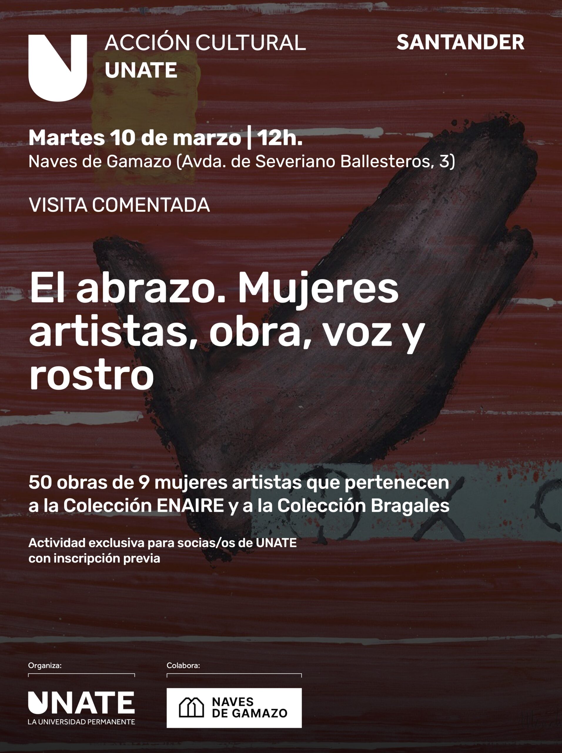 El abrazo. Mujeres artistas, obra, voz y rostro.