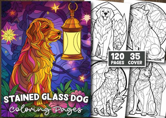 Stained Glass Dog Coloring Pages