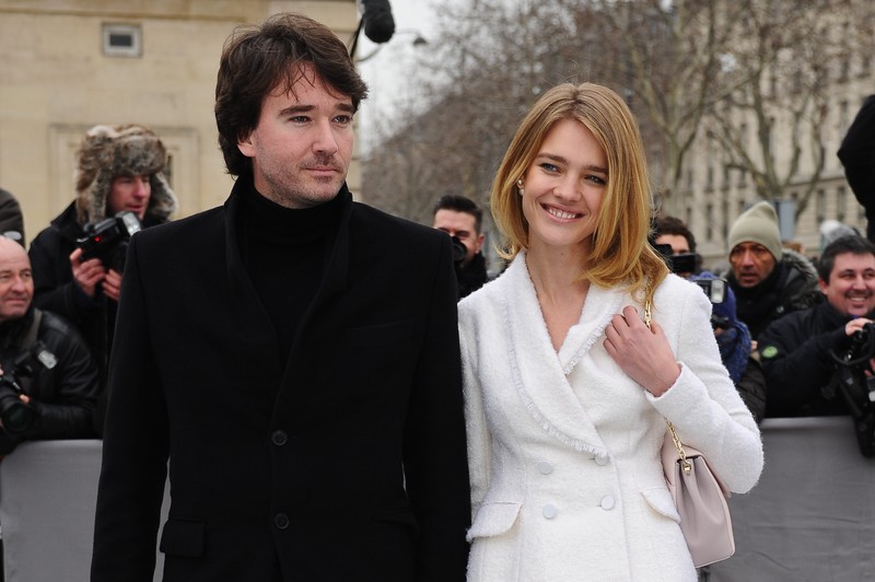 Antoine Arnault and Natalia Vodianova arrive for Dior's Ready to Wear's Fall-Winter 2013-2014 fashion collection presented Friday, March 1, 2013 in Paris. (AP Photo/Zacharie Scheurer)