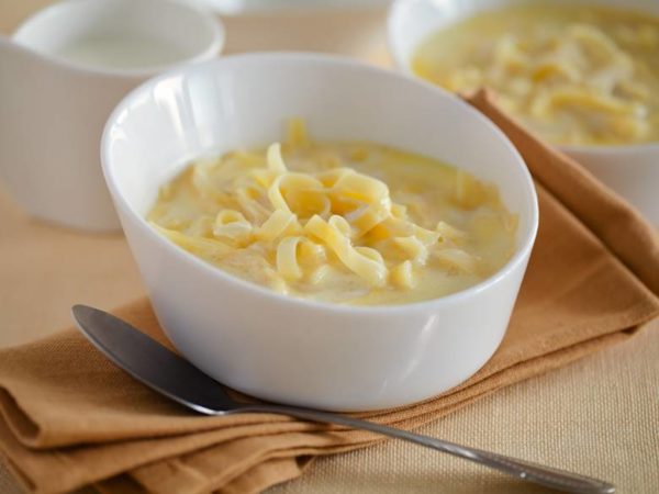 Молочная лапша с сыром