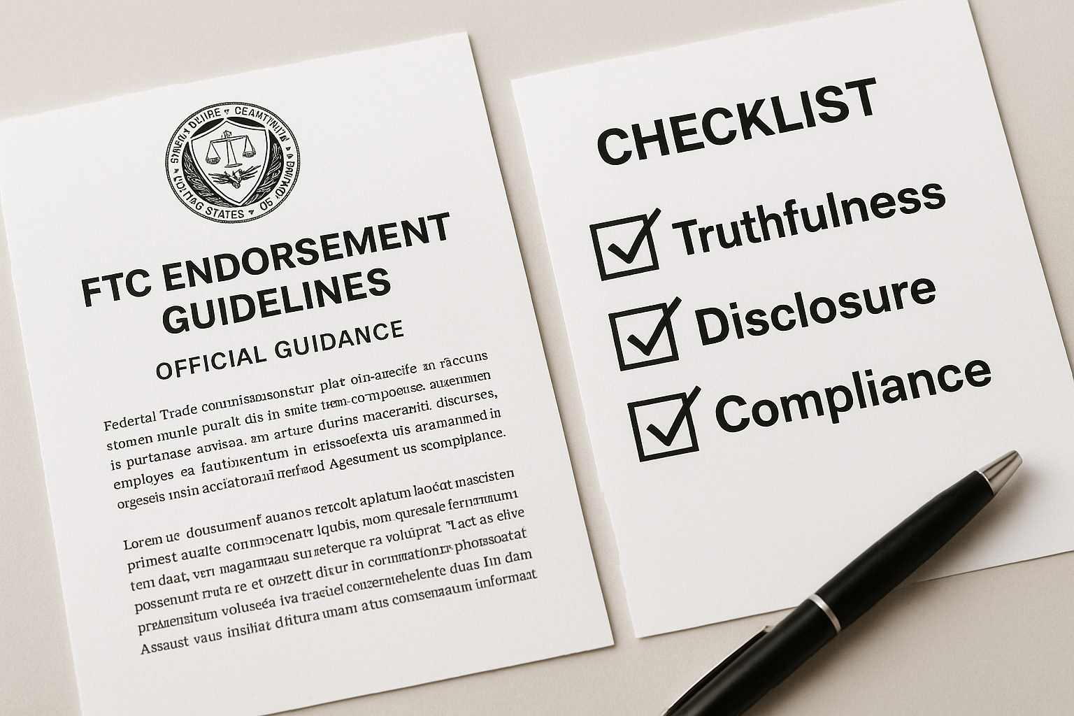 FTC guidelines on endorsements and research documentation flowchart