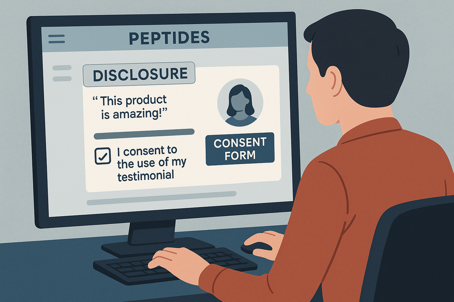 Example of compliant research documentation and disclosure labeling for peptide products