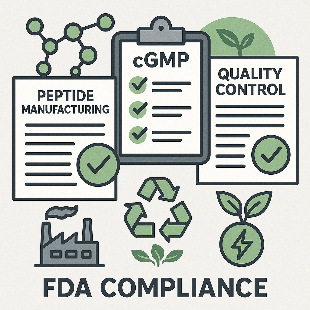 Sustainable peptide manufacturing process with greener solvents and waste observed changes in studies