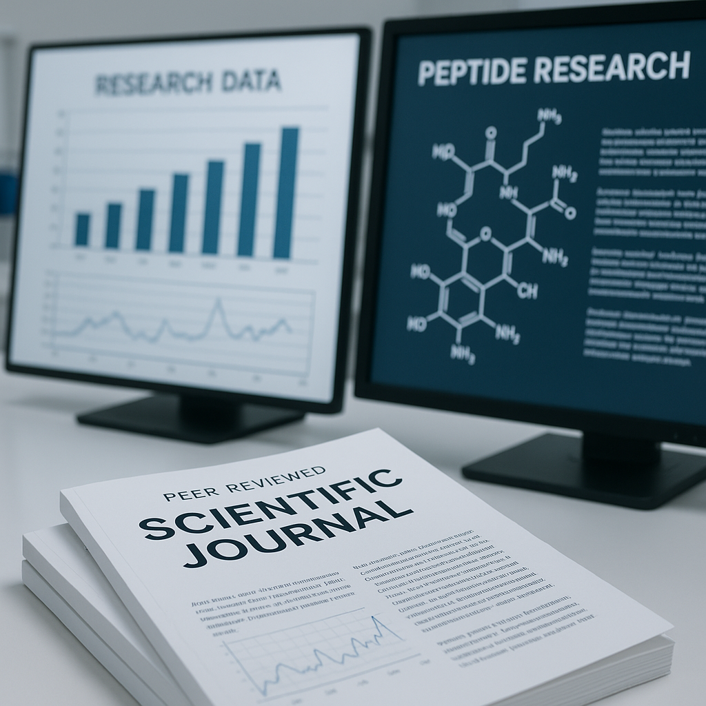 Visual representation of peptides and scientific research impact on market trends