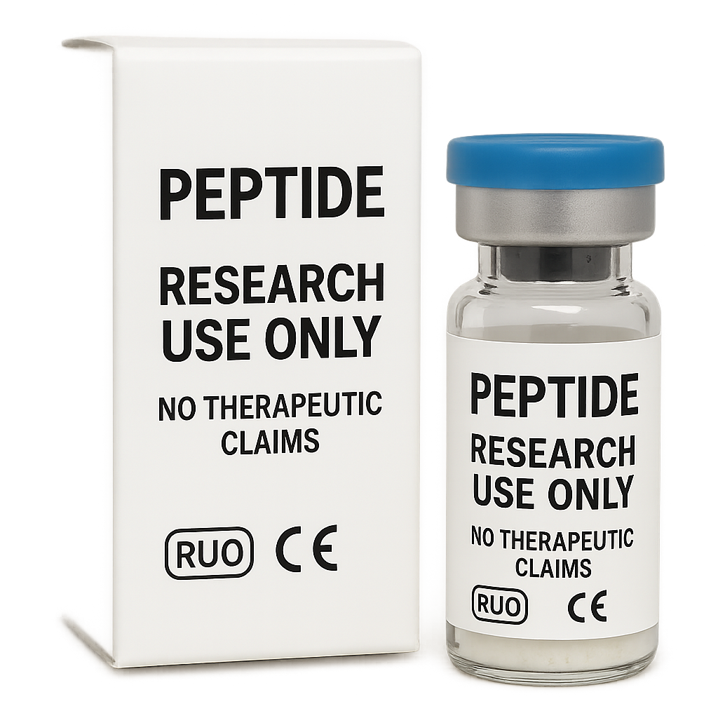 Compliance checklist graphic for RUO peptides in weight management research