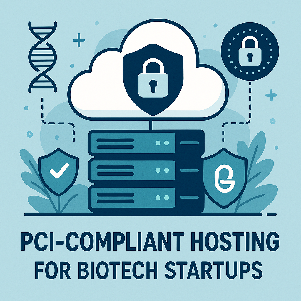 Secure hosting infrastructure schematic for peptide e-commerce