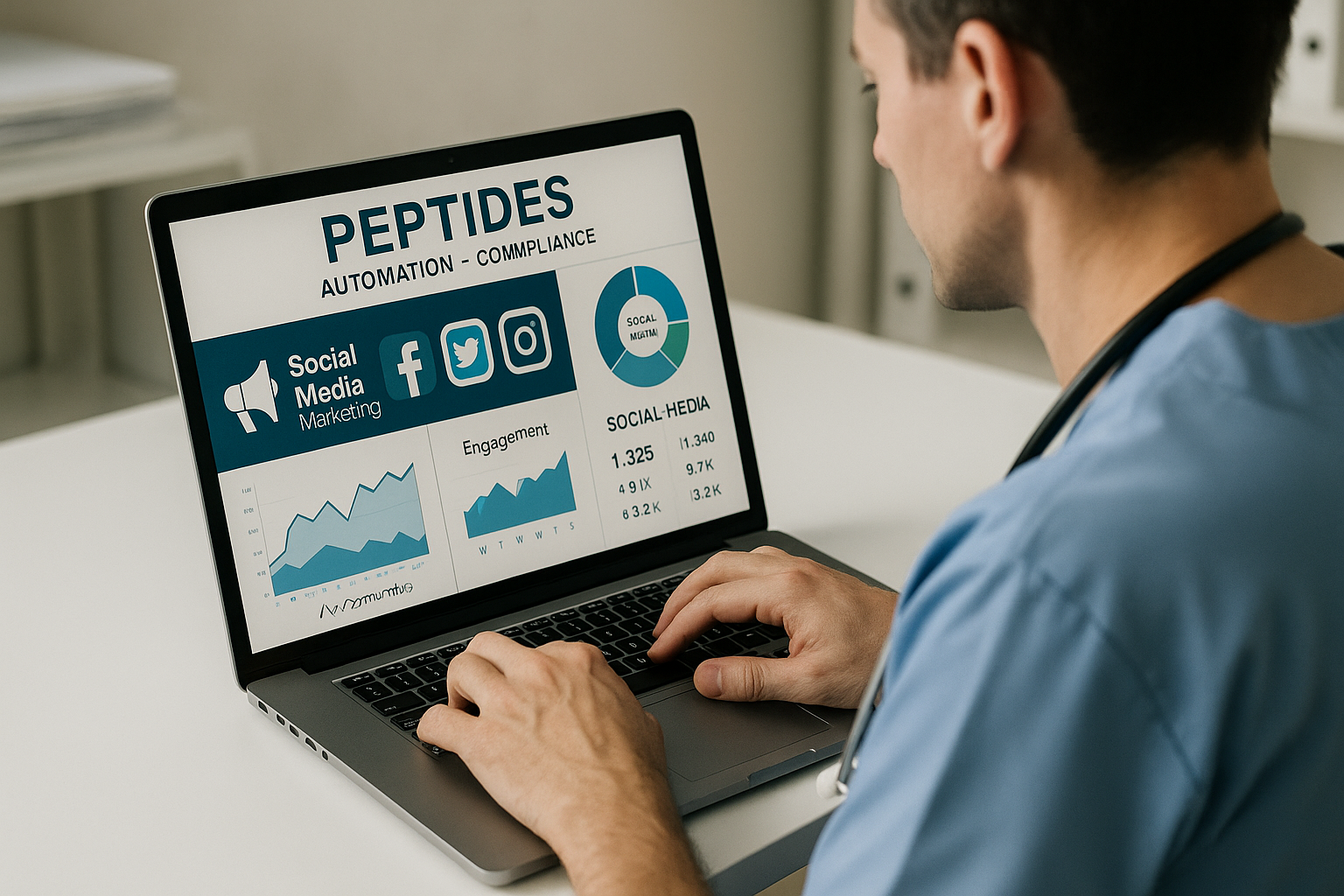 Workflow automation for social media marketing in peptide brands