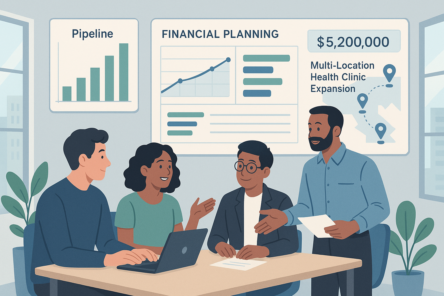 Financial planning and dashboard for peptide brand expansion