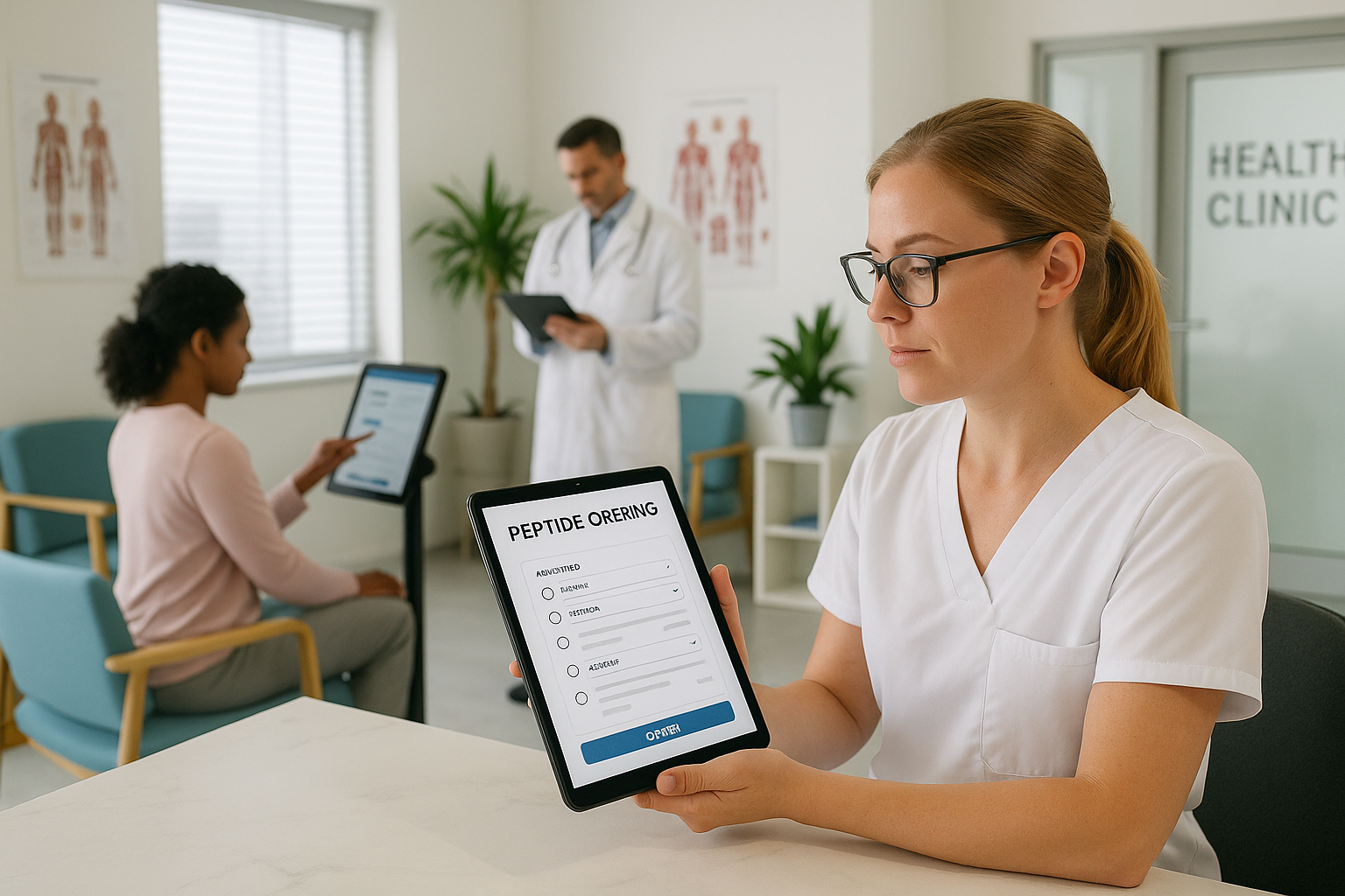 Digital transformation processes symbolize automation and connectivity in peptide sales