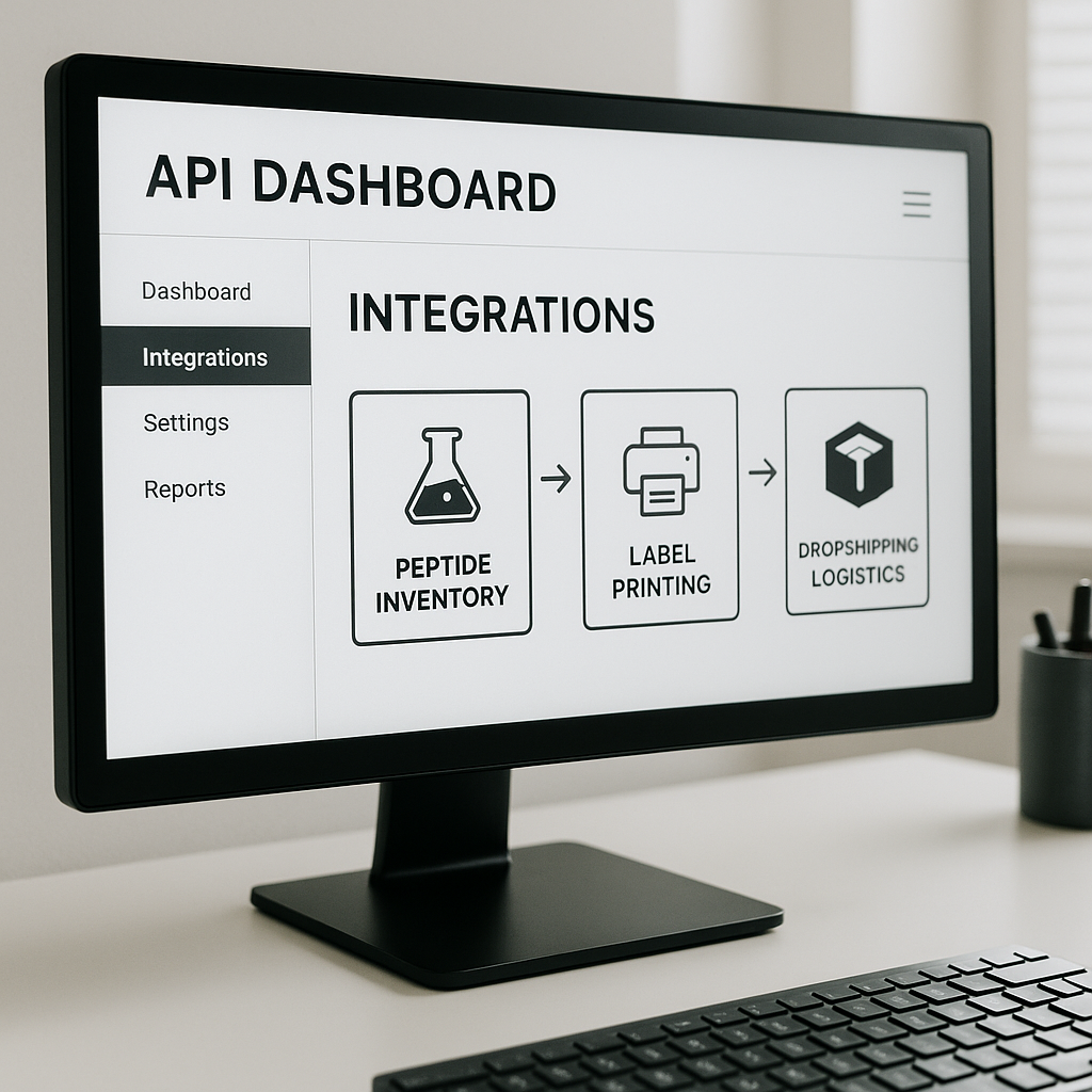 Automated peptide sales dashboard with API integrations