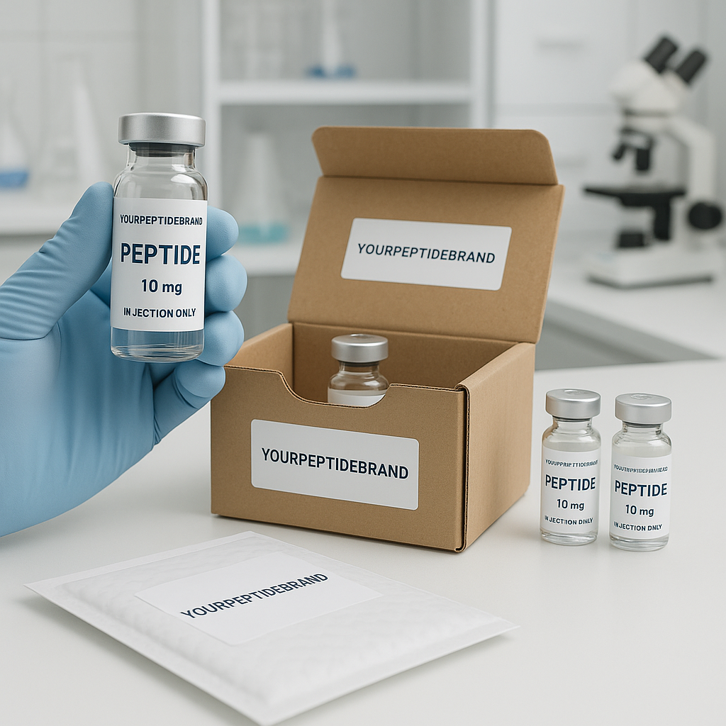 YourPeptideBrand custom packaging and dropshipping process