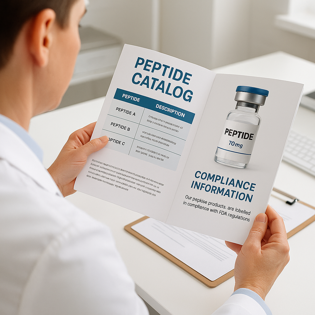 FDA Compliance and Quality Assurance process for peptide catalog content