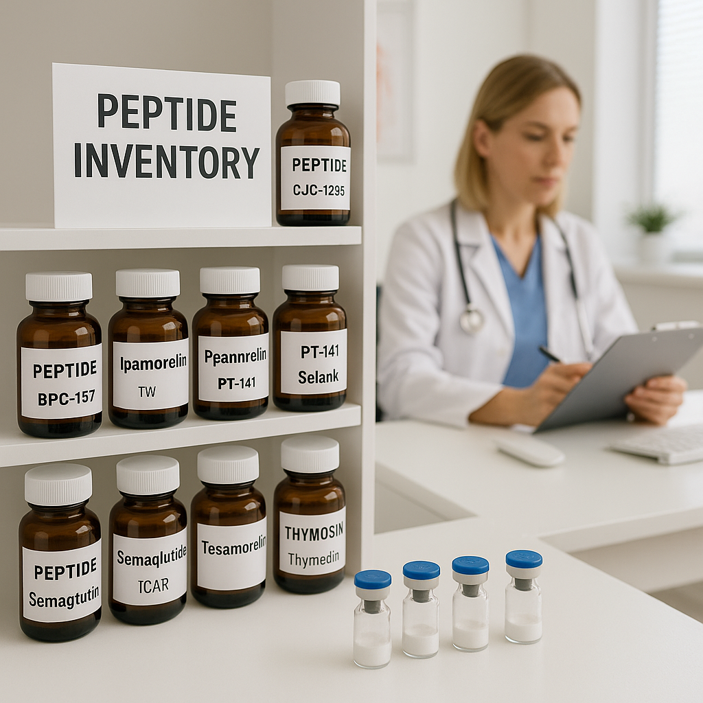 Inventory assessment and product selection checklist for peptide catalog