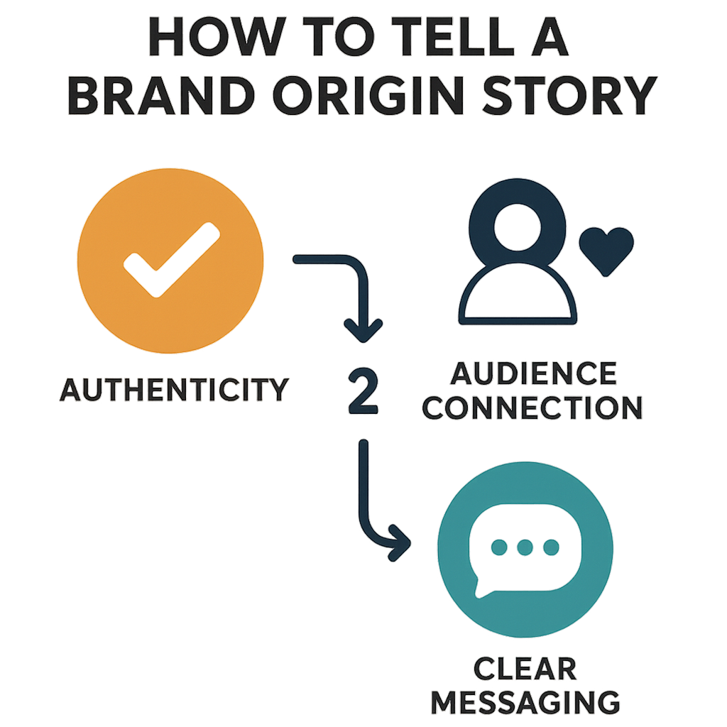 Infographic illustrating the framework components: Authenticity, Audience Connection, Clear Messaging