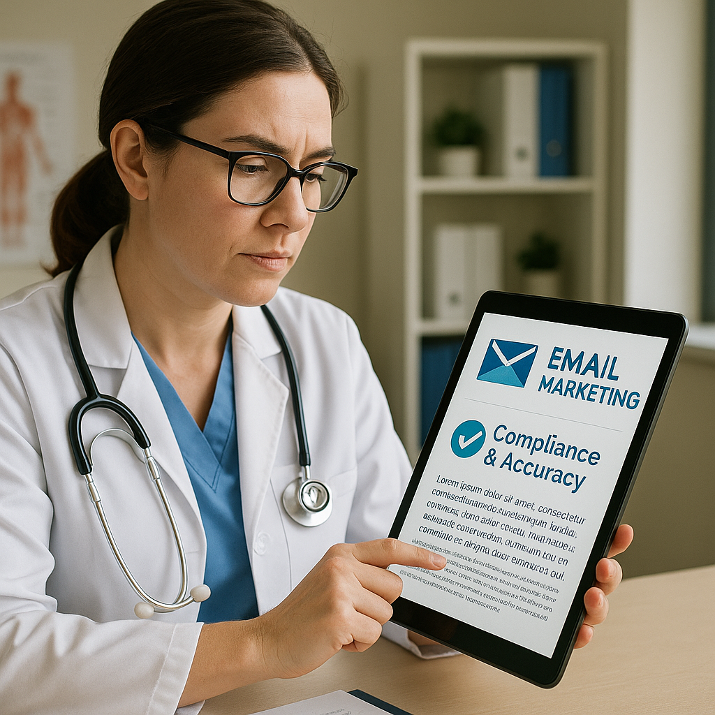 Graphic illustrating key FTC compliance concepts for peptide email marketing