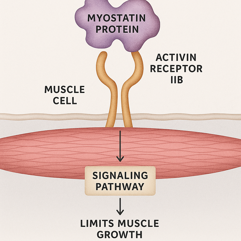 Molecular structure and mechanism of ACE-031 blocking myostatin signaling