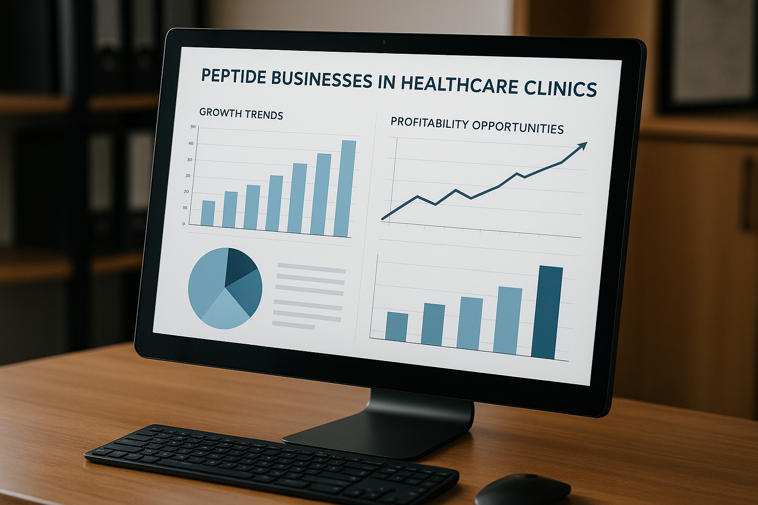 Clinic owner managing peptide inventory and branding across multiple locations