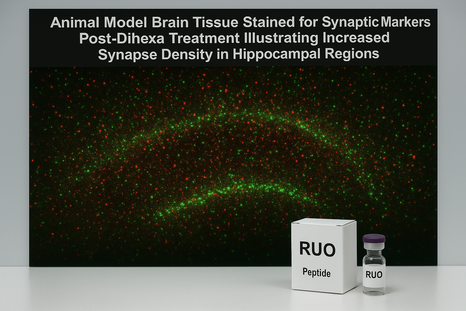 Microscopic visualization of synaptic growth in rodent brain after Dihexa research application