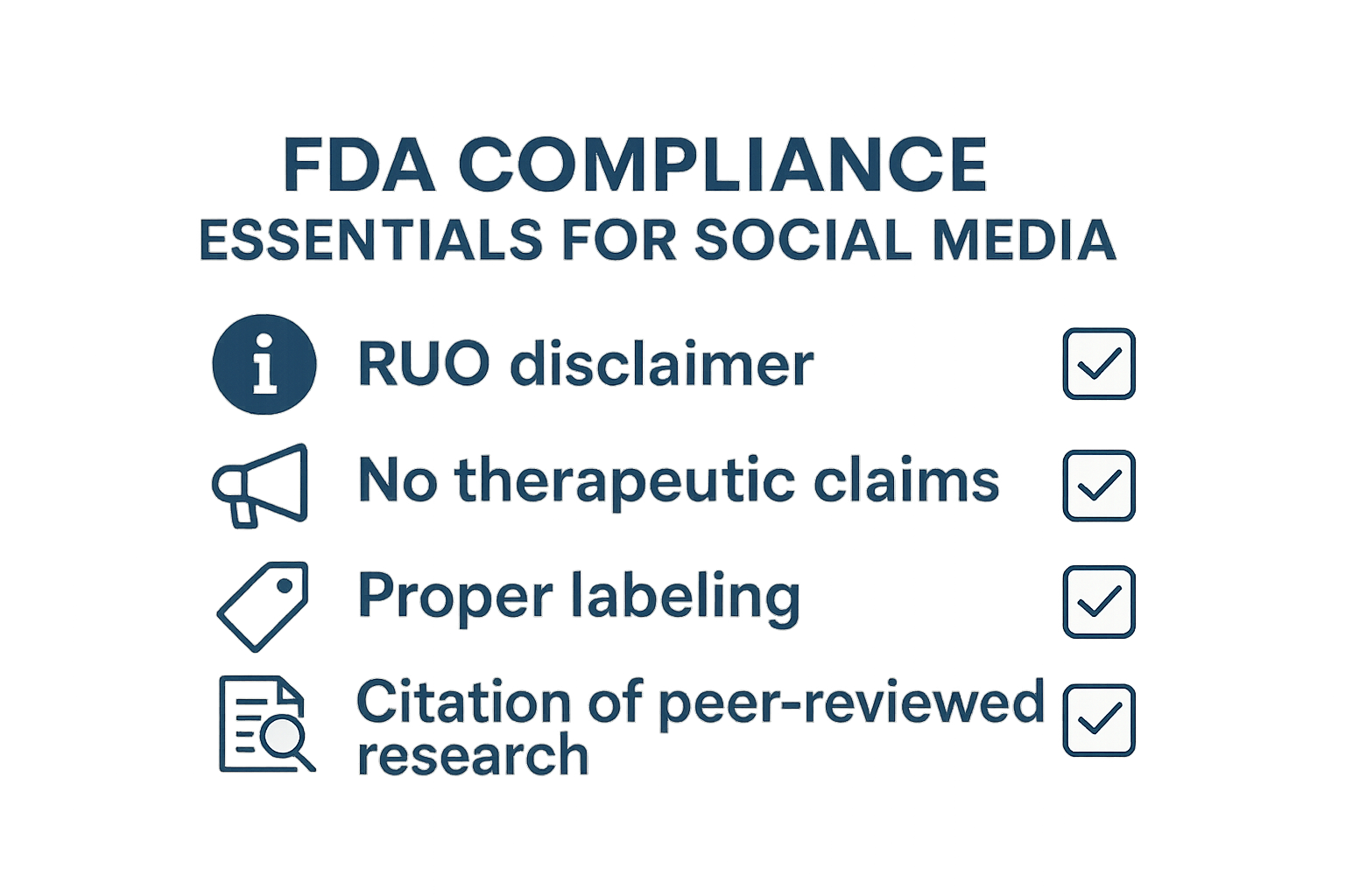 FDA compliance checklist for social media posts
