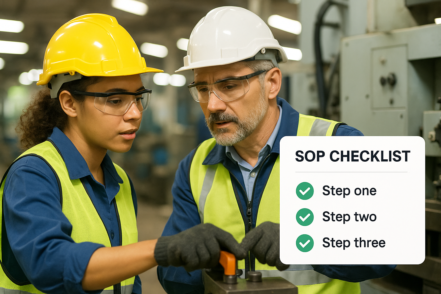 Step-by-step SOP checklist overlay for fulfillment research protocols