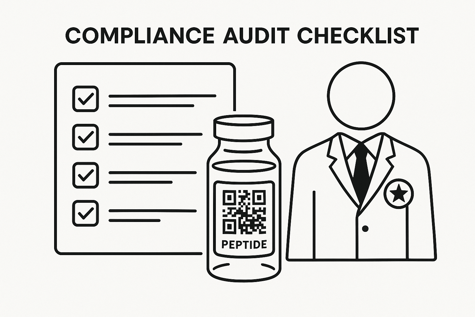 Compliance workflow diagram showing audit preparation steps