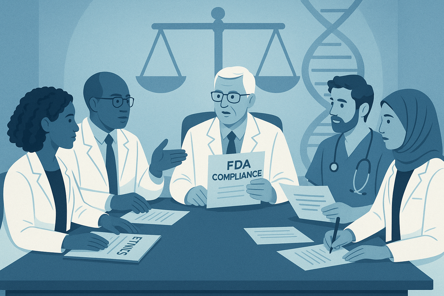 Boardroom meeting with compliance dashboard displayed on screen